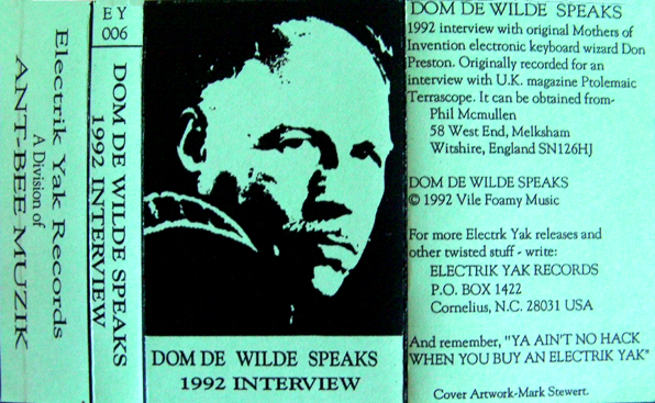Dom de Wilde Speaks Cover
